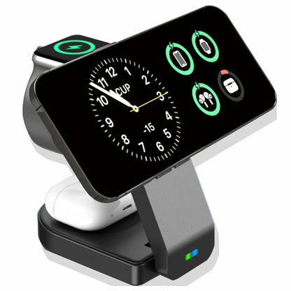 3-In-1 Docking Station with USB Type-C Cable for Iphone & Apple Watch, Black